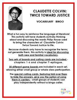 Claudette Colvin Twice Toward Justice By Learning Fun Tpt