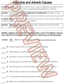 independent clauses dependent worksheets gr reviews preview