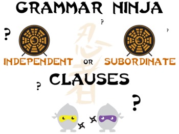 Preview of Clauses and Phrases - Independent vs. Subordinate Review Game - Grammar Ninja