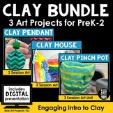 Clay Art Project Bundle for Primary Art Lessons in K-3