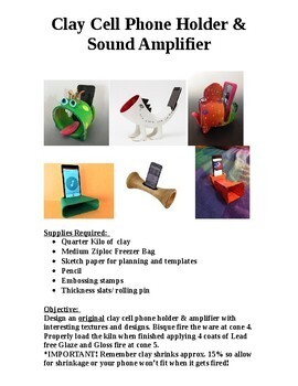 Preview of Create A Unique "Clay Cell Phone Holder & Sound Amplifier" Using Science & Style