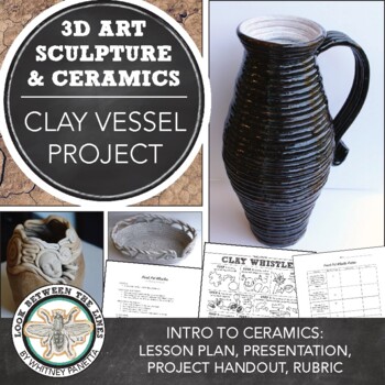 Preview of Middle, High School Art Intro to Clay, Ceramics, Sculpture: Coil Vessels Project