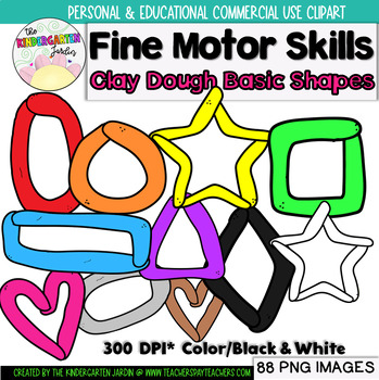 Preview of Clay Dough Basic Shapes { Fine Motor Skills }