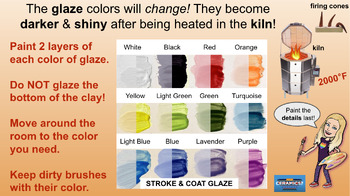 Preview of Clay Glaze - Google Slides Art Lesson {MrsBrown.Art}