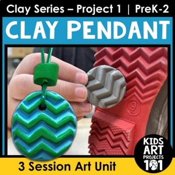 Preview of Clay Pendant Art Project: Clay Series Project 1 for Elementary Art (PreK-2)