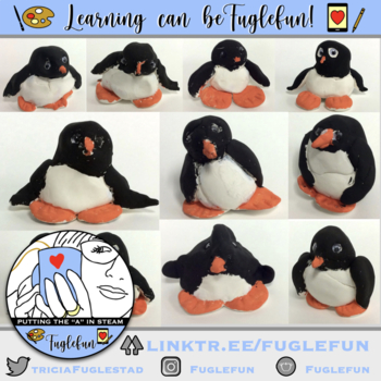 Preview of Clay Penguin Step by Step Lesson