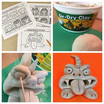 Preview of Clay Pinch Pot Monsters Lesson
