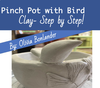 Preview of Clay Pinch Pot with Bird Decal