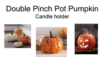 Preview of Clay Pumpkin Candle Holder Lesson