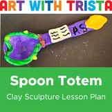 Clay Totem Spoons Sculpture Art Lesson - Native American H