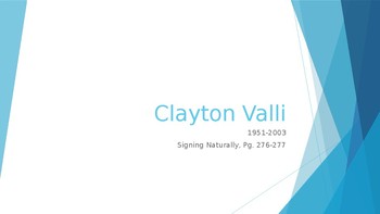 Preview of Clayton Valli: Signing Naturally Deaf Profile Highlight