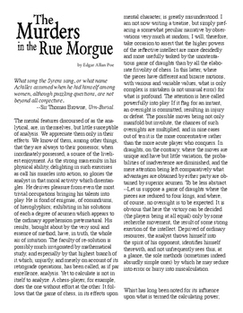 Preview of Clean Copy - The Murders in the Rue Morgue