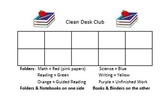 Clean Desk Club Individual Sticker Chart promotes organization