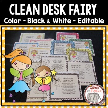 Clean Desk Fairy By Queen Of The Jungle Teachers Pay Teachers