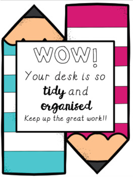 Preview of Clean Desk Notes *FREEBIE* (Colour and BW)