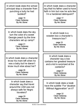 Clean Getaway - Elementary Battle of the Books (EBOB) Questions | TPT