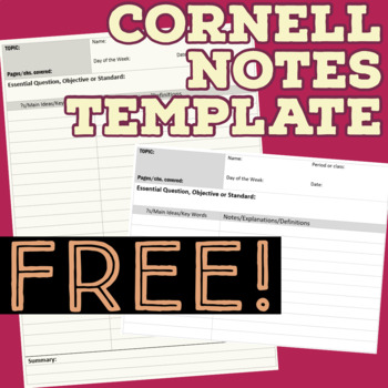 Cornell Note Template Printable from ecdn.teacherspayteachers.com
