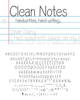 Preview of Clean Notes Font | Elevating Your Notes from Ordinary to Extraordinary