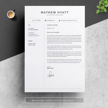 Clean Teacher Resume / CV Template | Application Developer by ...