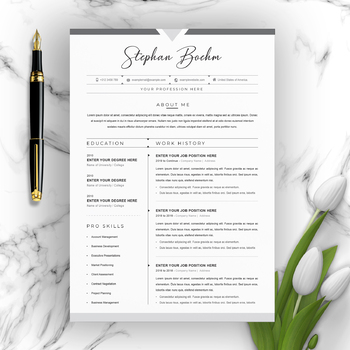 Preview of Clean Resume / CV Template with MS Word Cover Letter