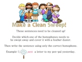 Clean Sweep Homophone Center