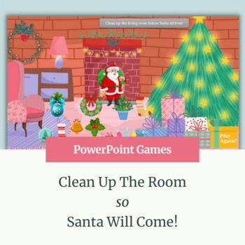 Preview of Clean The Room For Santa - Interactive PowerPoint Game