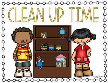 kids cleaning up classroom clipart