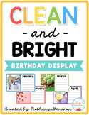 Clean and Bright Classroom Birthday Display - Bulletin Boa