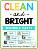 Clean and Bright Daily Schedule Cards - Printable and Edit