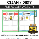 Clean and Dirty File Folder Sorting Activity Special Educa