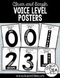 Clean and Simple Voice Level Posters