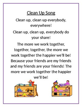 tidy up song for early years