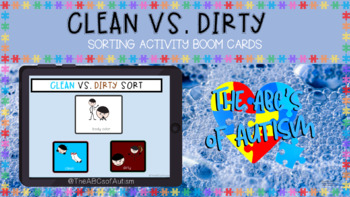 Preview of Clean vs. Dirty Sorting Activity- Boom Cards- Personal Hygiene