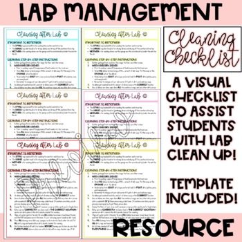 Cleaning Checklist Posters | Food & Nutrition | Food Labs | FACS, FCS