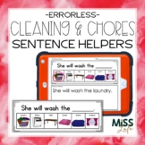 Cleaning & Chores Errorless Sentence Helpers + Digital