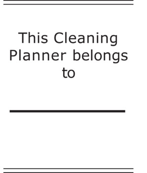 Preview of Cleaning Planner