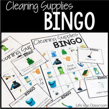 Preview of Cleaning Supplies Bingo Game for Functional Literacy and Life Skills
