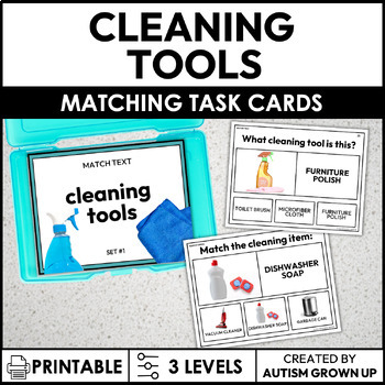 24 Cleaning Tools - Learn English Vocabulary - Flashcards For Kids 