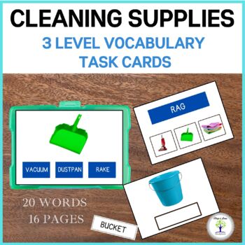 https://ecdn.teacherspayteachers.com/thumbitem/Cleaning-Tools-Vocabulary-Life-Skills-Task-Cards-8300931-1668842905/original-8300931-1.jpg