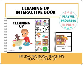 Preview of Cleaning Up - Interactive Social Story, Pre-K Kindergarten