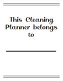 Cleaning planner 8.5 x 11