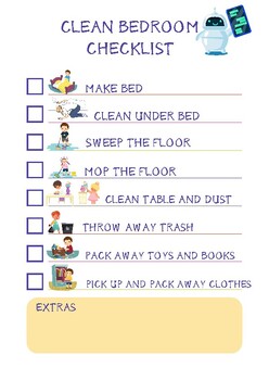 Cleaning room checklist by Clerissa Kritzinger | TPT