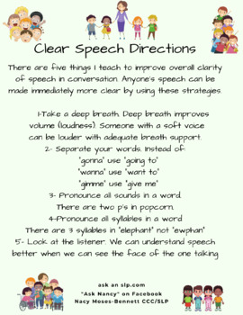 speech directions definition