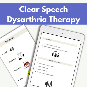 Preview of Clear Speech Strategies Dysarthria Therapy