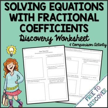 Preview of Solving Linear Equations with Fractions Worksheets