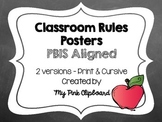 Clear and Simple Classroom Rules Posters (PBIS aligned) - 