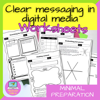 Preview of Clear messaging in digital media worksheets