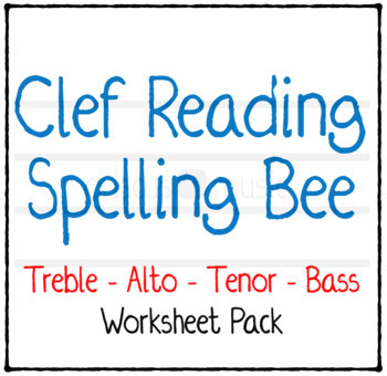 Preview of Clef Reading Spelling Bee Worksheet Pack