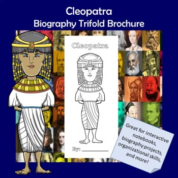 Preview of Cleopatra Biography Trifold Graphic Organizer