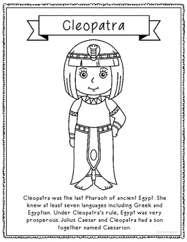 Download Cleopatra Coloring Page Craft or Poster with Mini ...